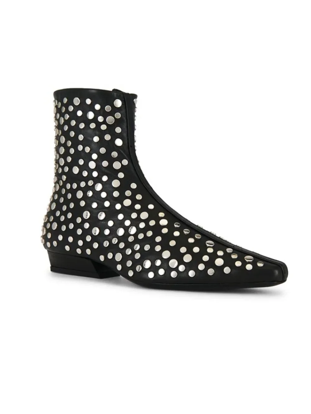 STAUD Wally 25MM Rivets Leather Ankle Boots NEW - Picture 2 of 8